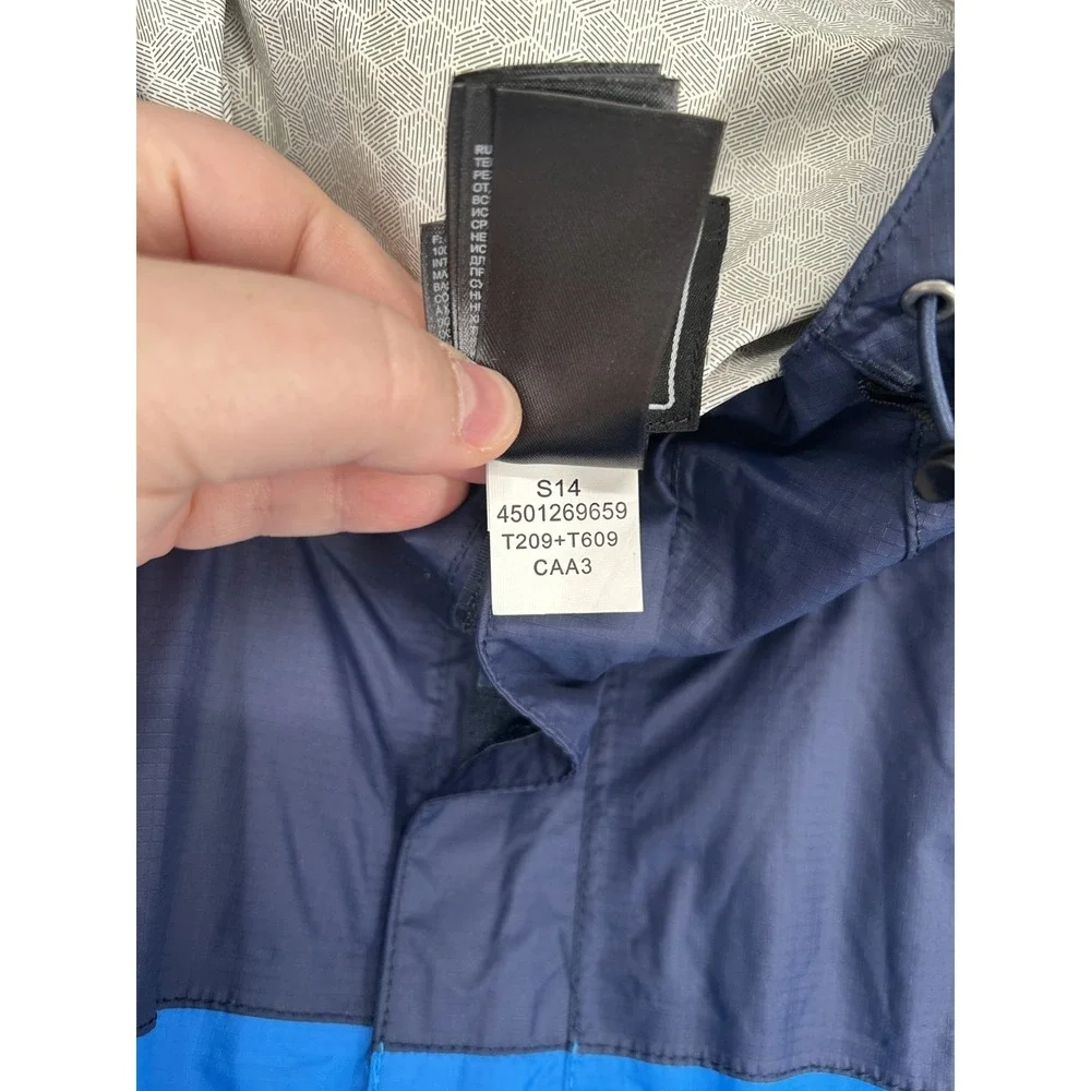 The North Face Rain Windbreaker Jacket Mens 2XL Navy Blue Colorblock Full Zip Up